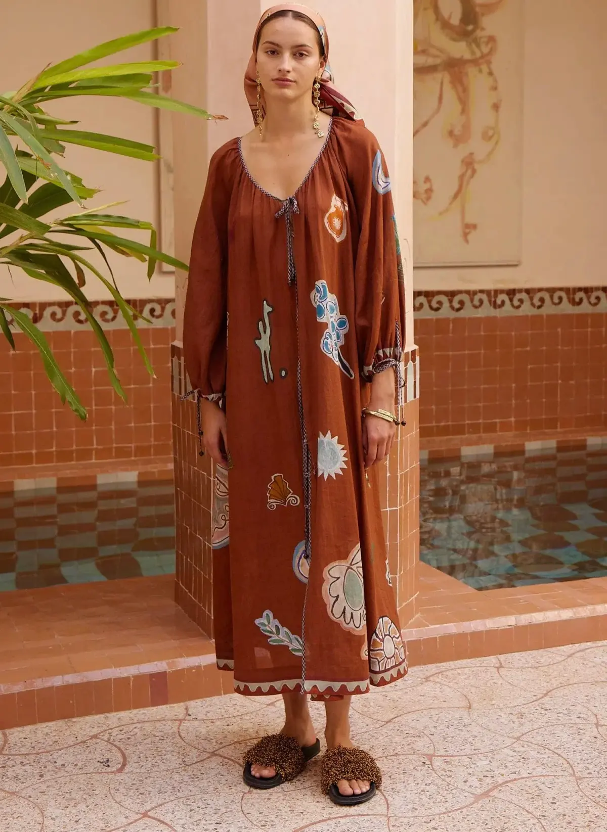 Alemais  LAURENCE TIE FRONT SHIRTDRESS - 16 AU/UK (12 US) - Image 1