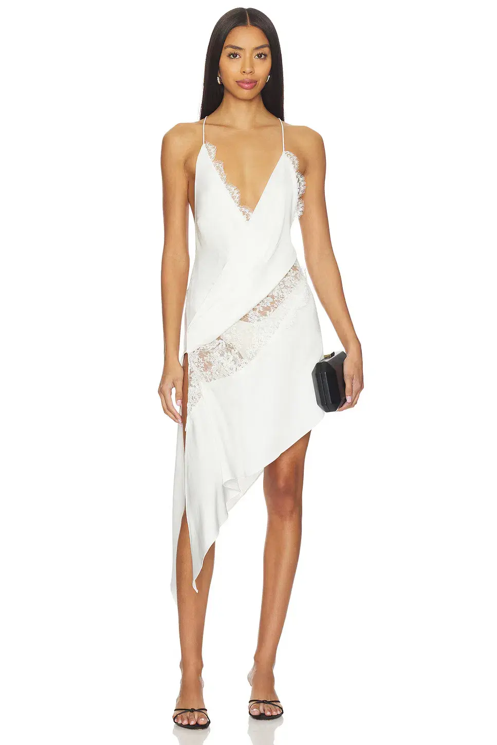 Bikini Wrap Asymmetric Dress in White in size 8UK - Image 1