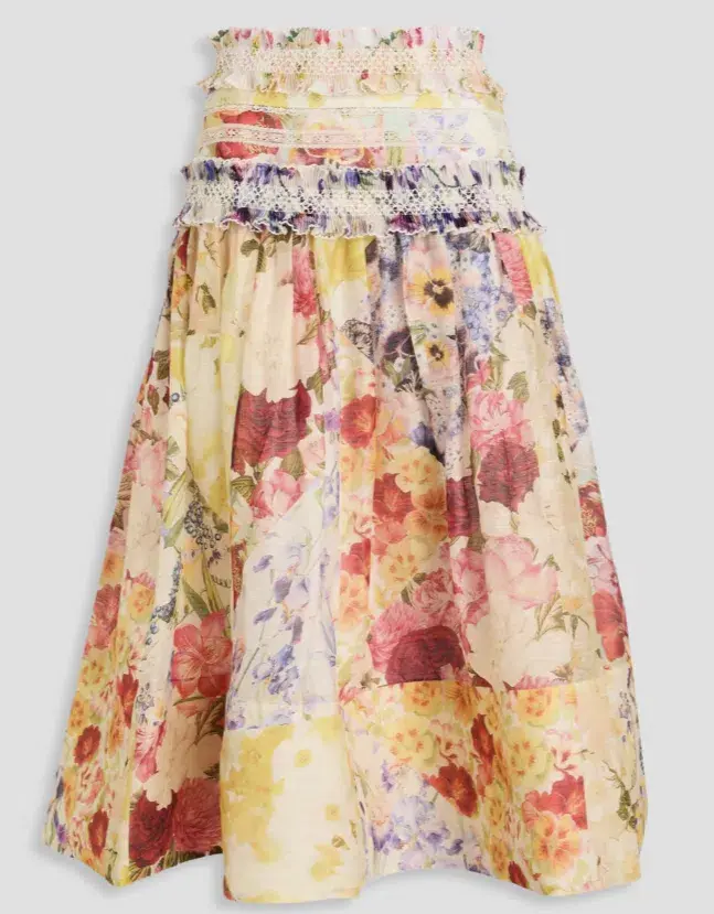 Zimmerman Floral Wonderland Midi Skirt - Size 10 - Image 3