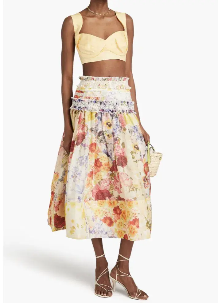 Zimmerman Floral Wonderland Midi Skirt - Size 10 - Image 1