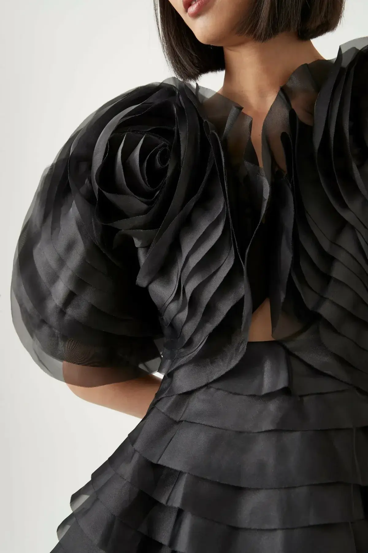 Aje Amour Black Ruffle Mini Dress Size 8  - Image 2