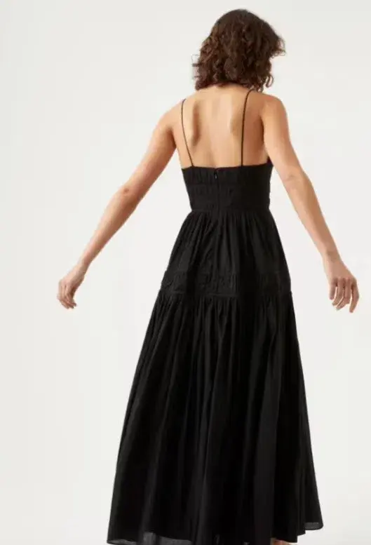 Aje Grace Tiered Black Maxi Dress Size 14 - Image 3