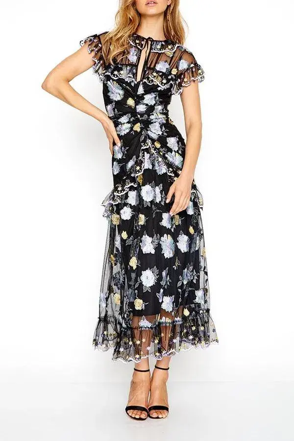 Alice McCall Floating Delicately Dress Black Size 4 - Image 1