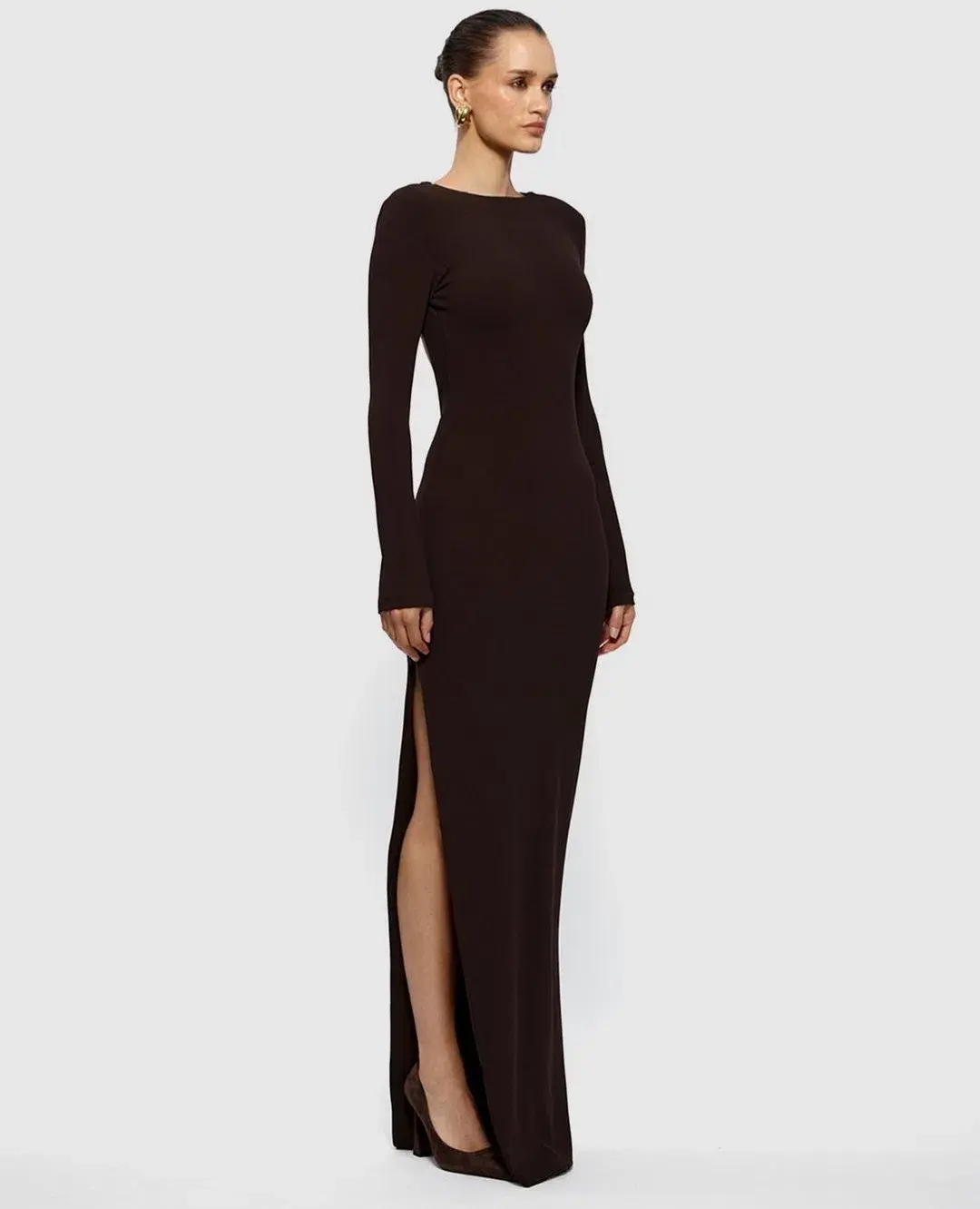 Effie Kats Indie Gown in Coffee size L/AU12 - Image 2