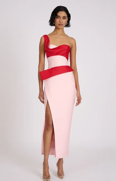 Eliya The Label Pink & Red Cartia Dress - 12 - Image 2