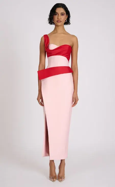 Eliya The Label Pink & Red Cartia Dress - 12 - Image 1