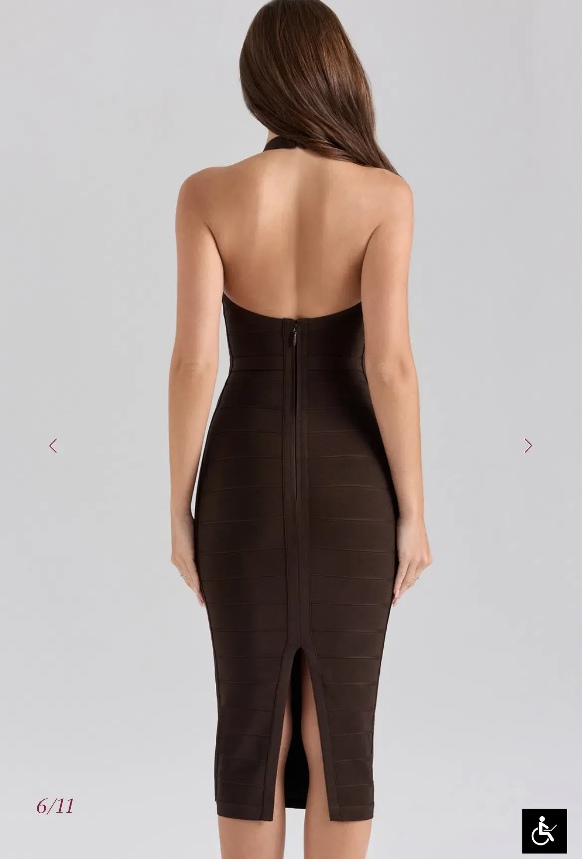 House of cb THE SUPERMODEL Chocolate Halter Midi Bandage Dress Size S - Image 5