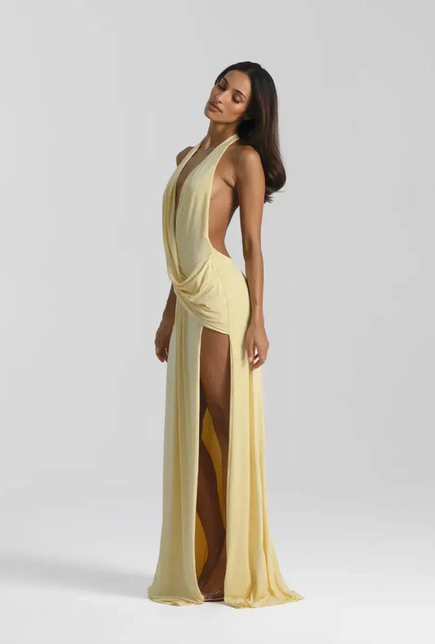 Natalie Rolt Winona Gown in Lemon Size 2 / AU 10 - Image 2