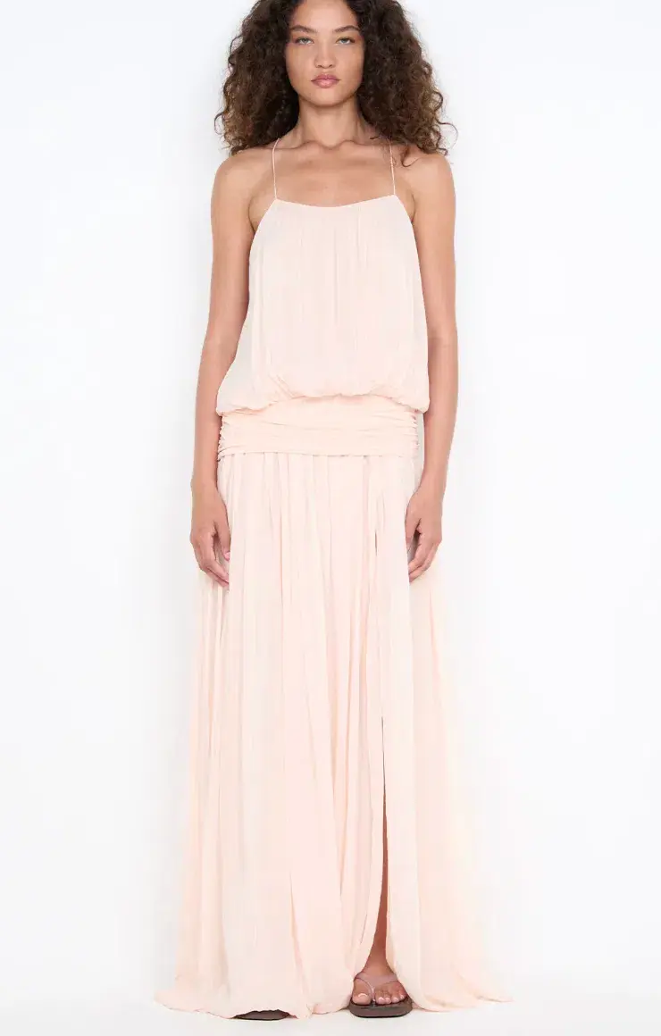 Bec & Bridge, Camille  BLOUSON DRESS, Maxi, Peach, size 8  for rent on The Volte - main image