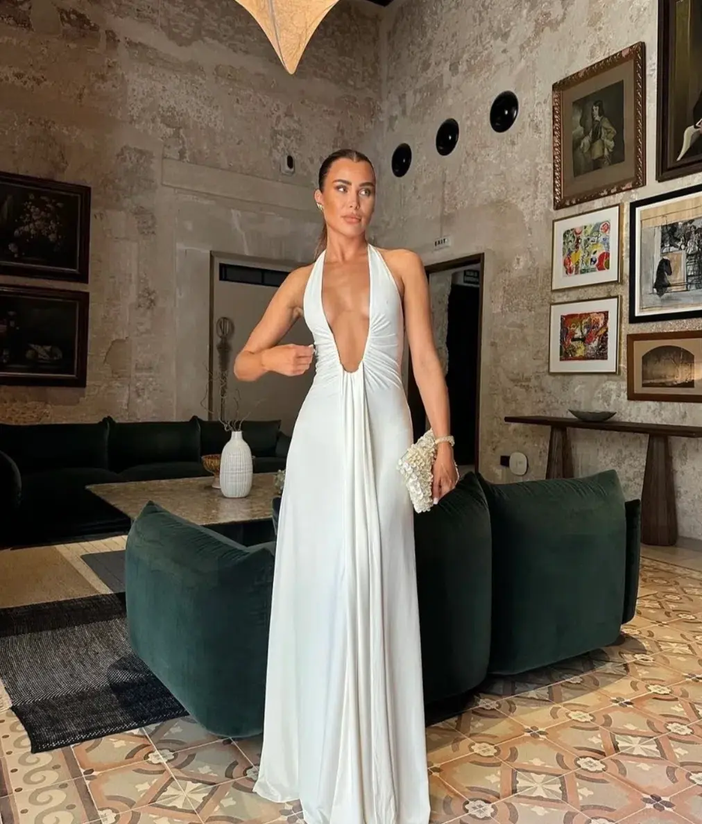 Jennifer Cupro Maxi Cedar Brown Size 10 - Image 1