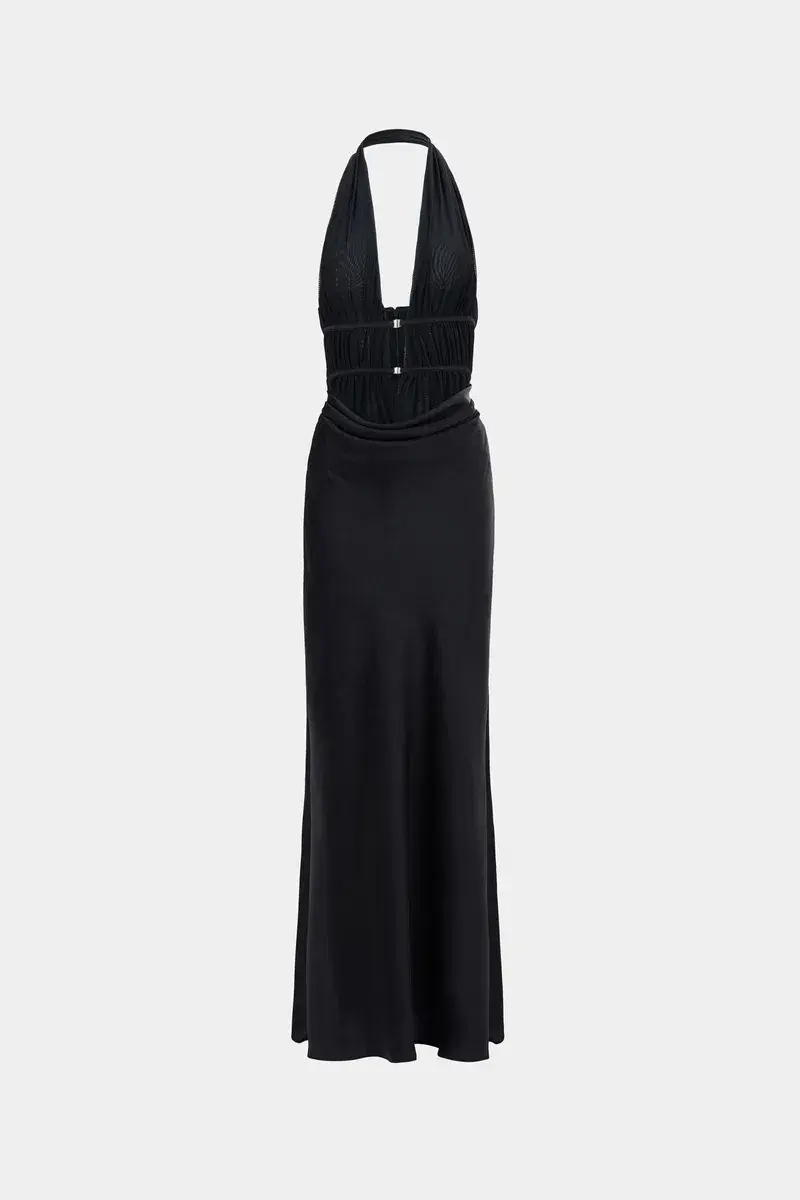 MISHA CELINE SATIN MAXI DRESS size M - Image 4