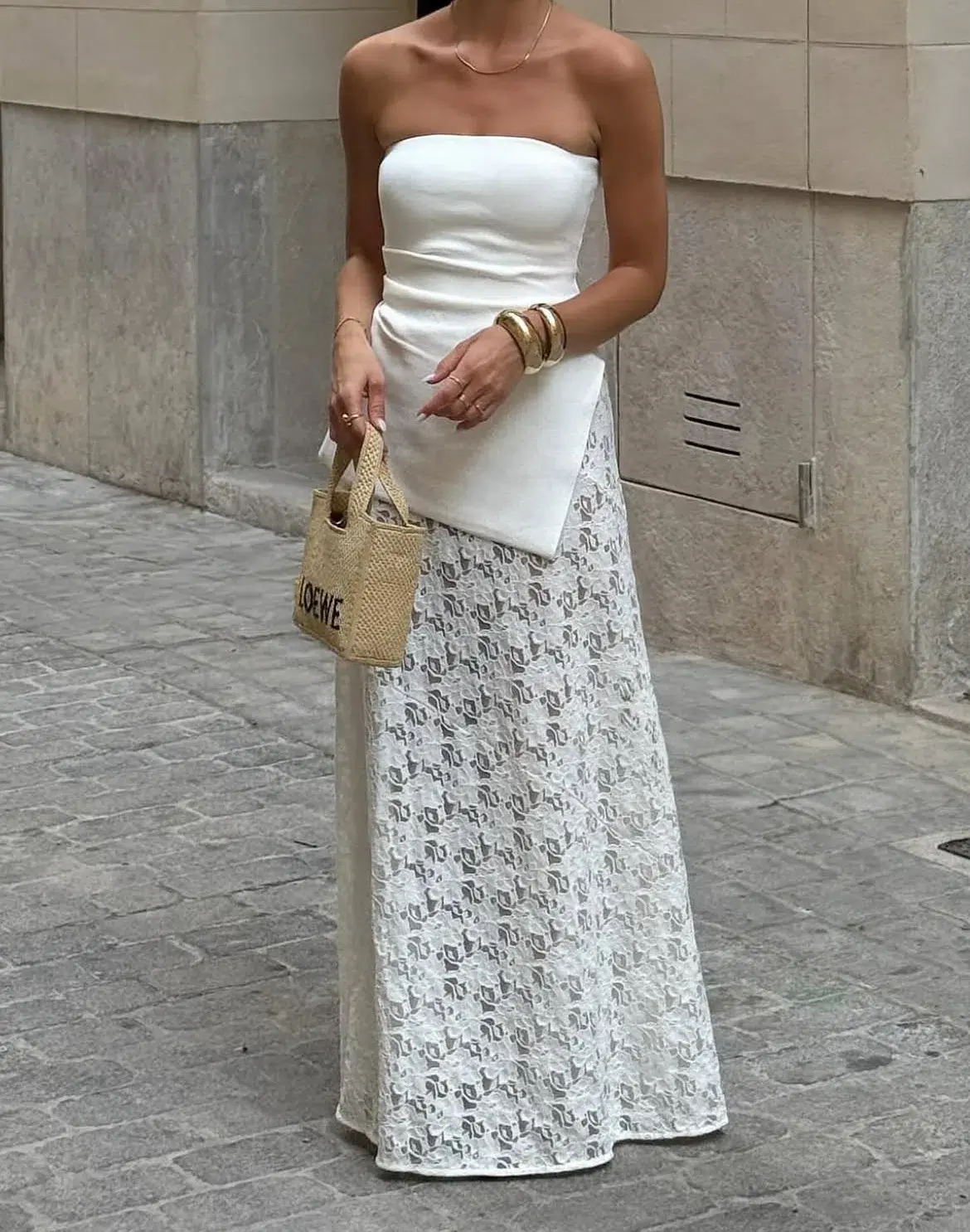 Dissh Loula Lace Skirt and Bandeau Top Off White Size S - Image 1