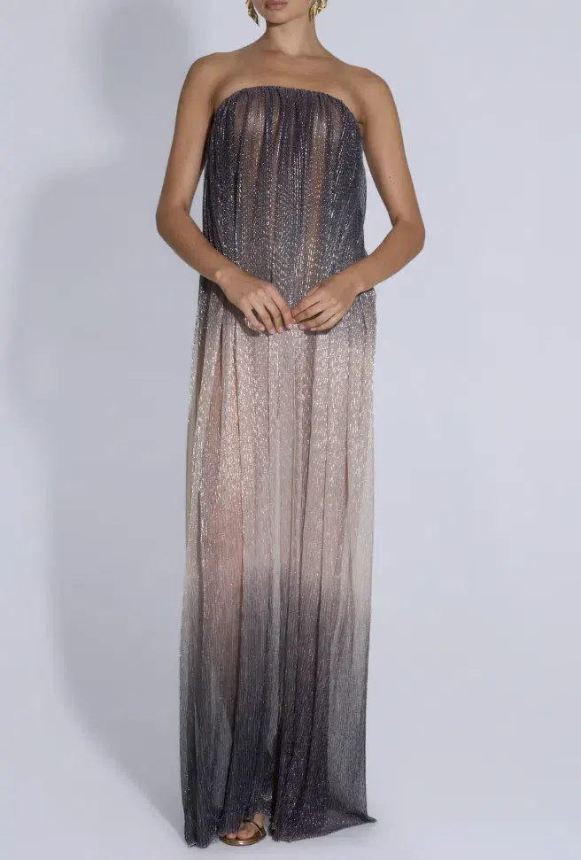 L'idee Dante Maxi Dress Smoke Lurex - 10 - Image 1