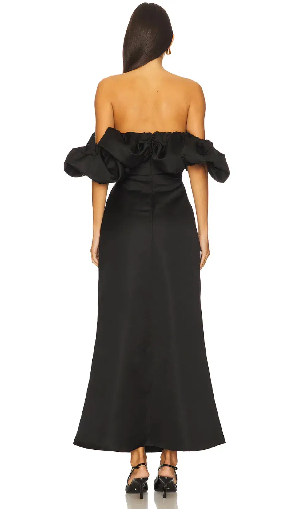 Elliatt Sharon Off The Shoulder Midi Dress in Black XL / AU 14 for rent on The Volte - main image