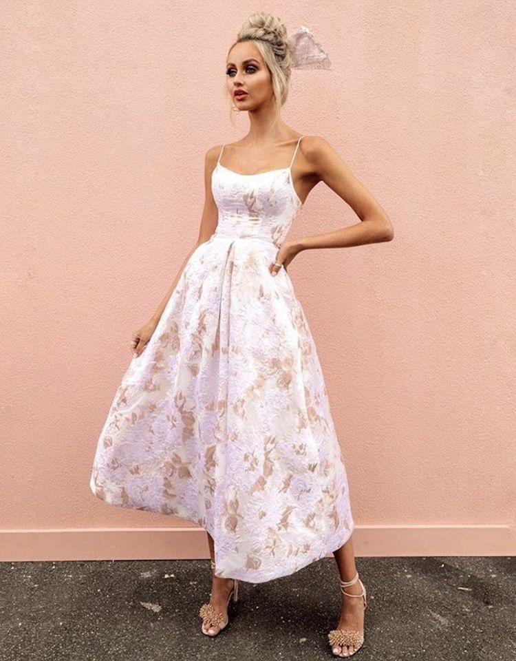 Bariano Layla Scoop Neck Midi Dress Floral Size 6 - Image 1