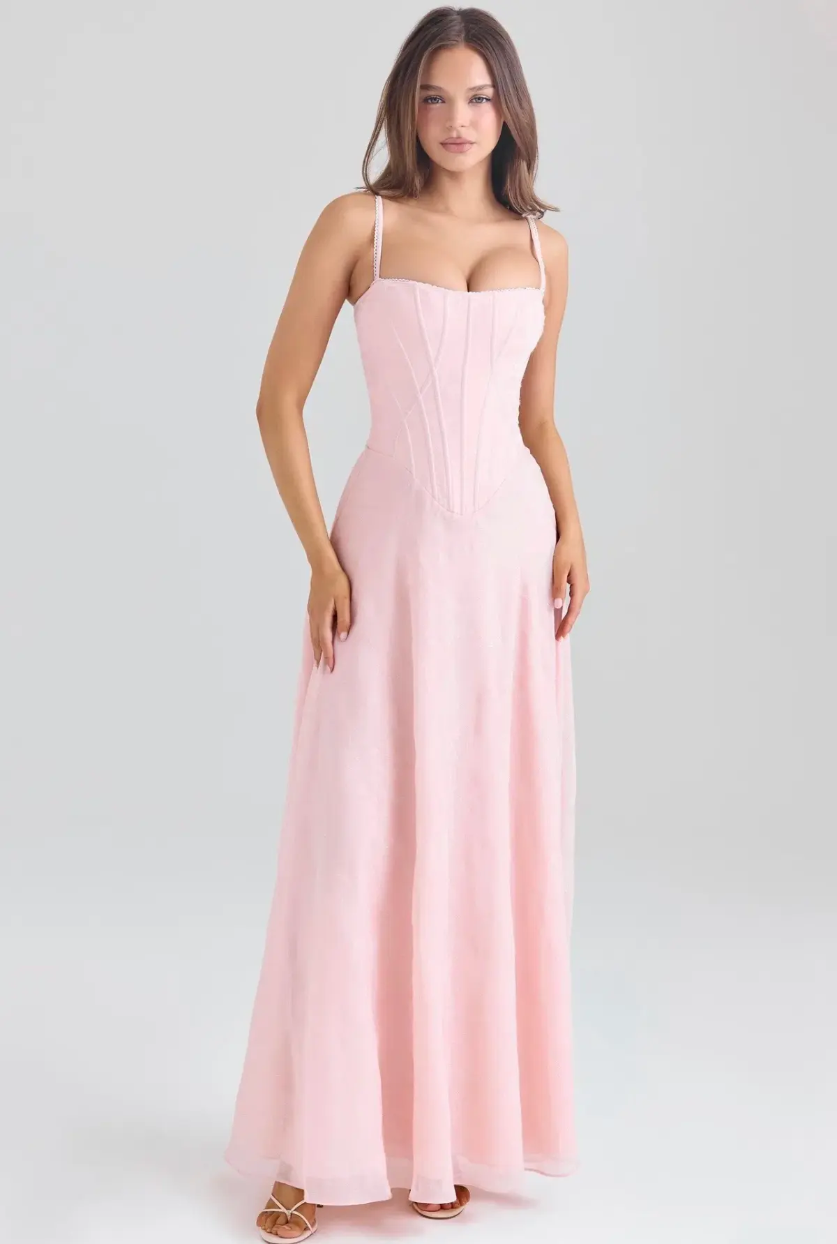 House of CB Esme blush pink maxi dress size 6 - Image 4