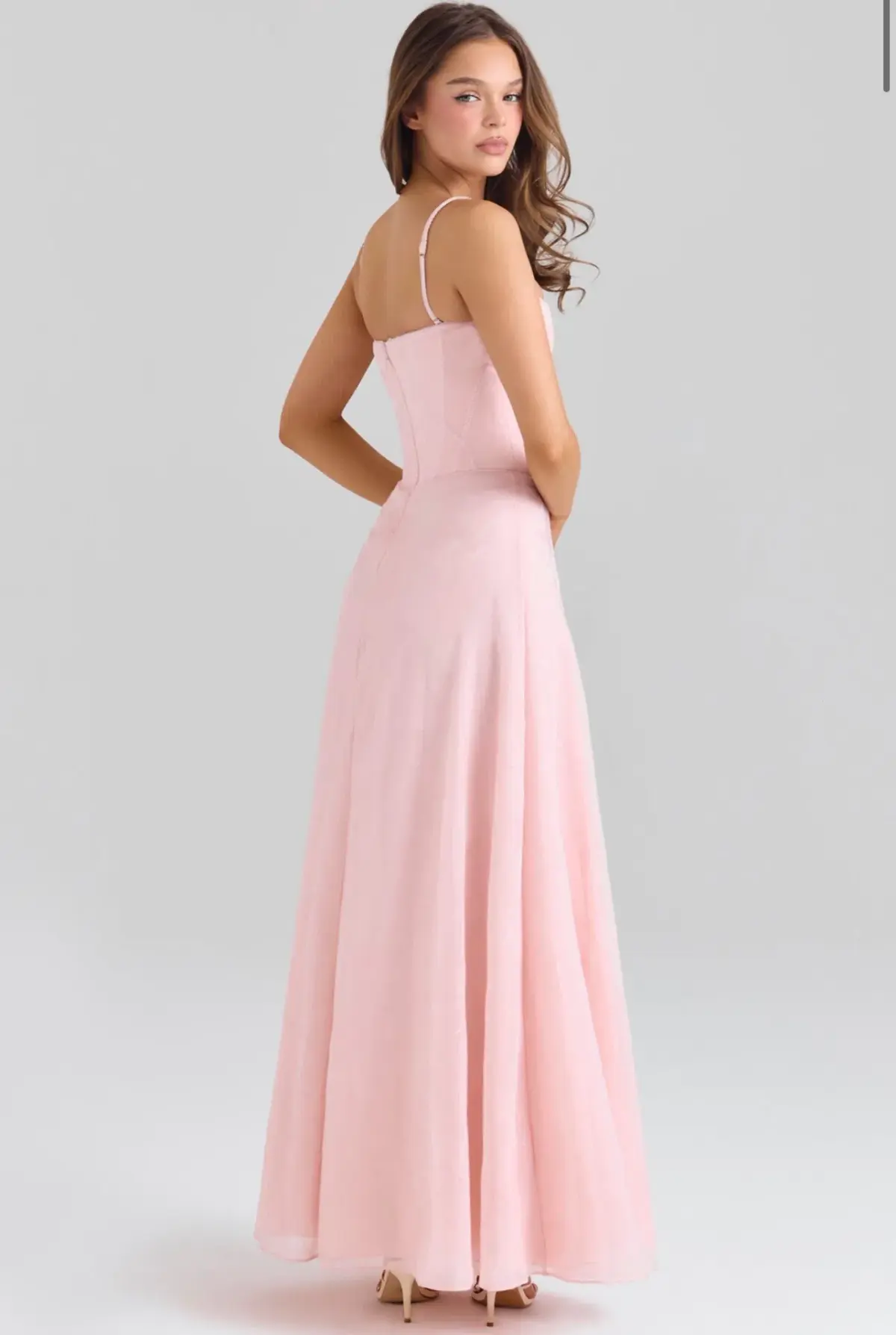 House of CB Esme blush pink maxi dress size 8 - Image 3