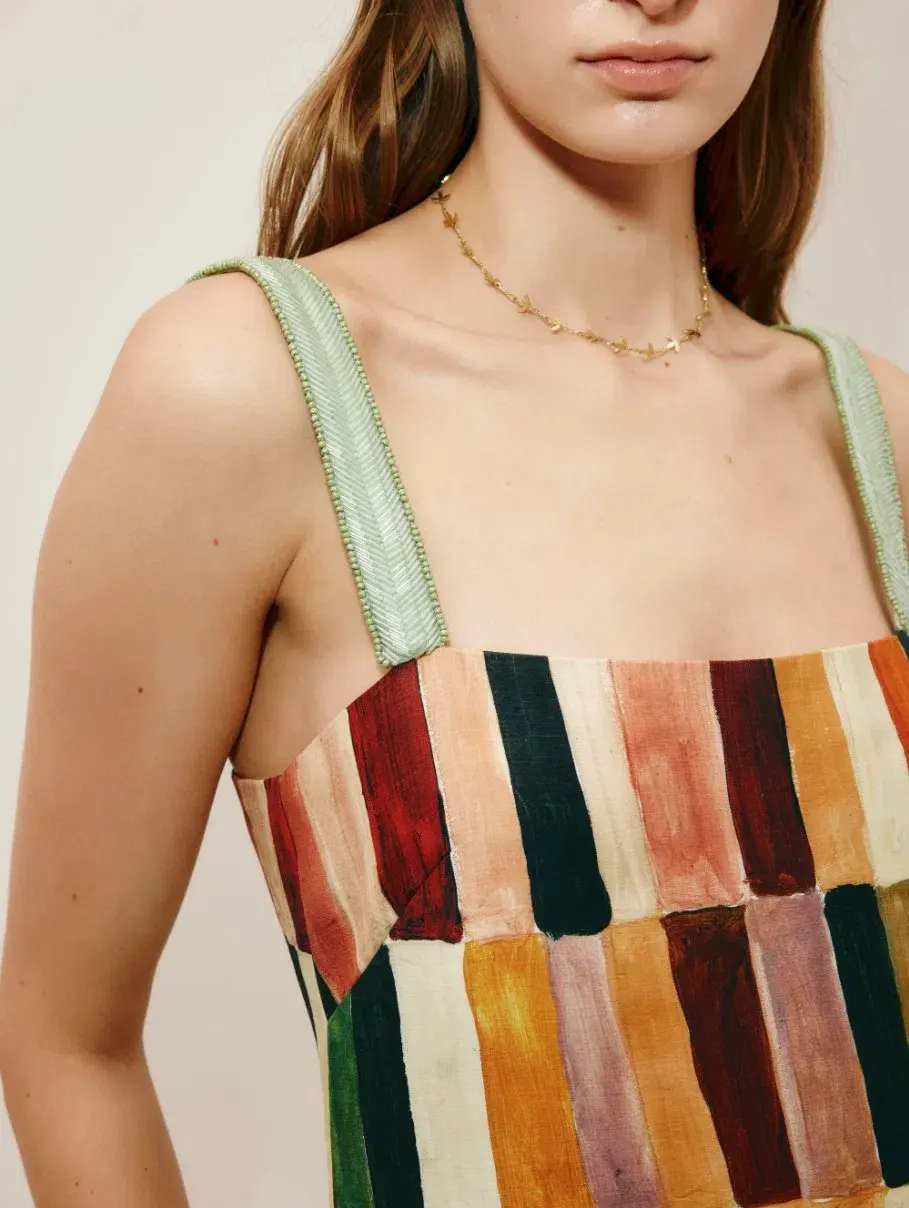 Alemais Moroccan Marjorelle Midi Dress Multi Print Size 14 for rent on The Volte - main image