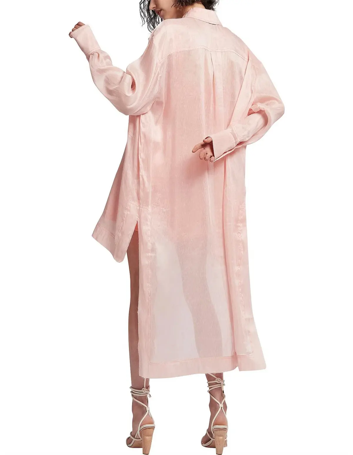 Semblance Apricot Long Sleeve Collared Shirt - Image 5