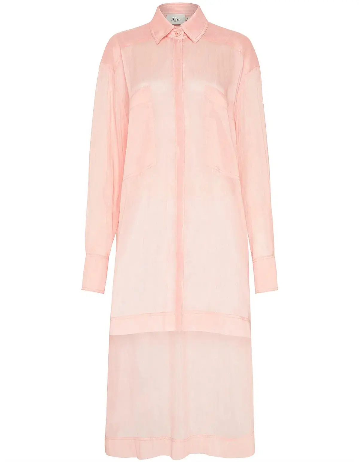 Semblance Apricot Long Sleeve Collared Shirt - Image 3