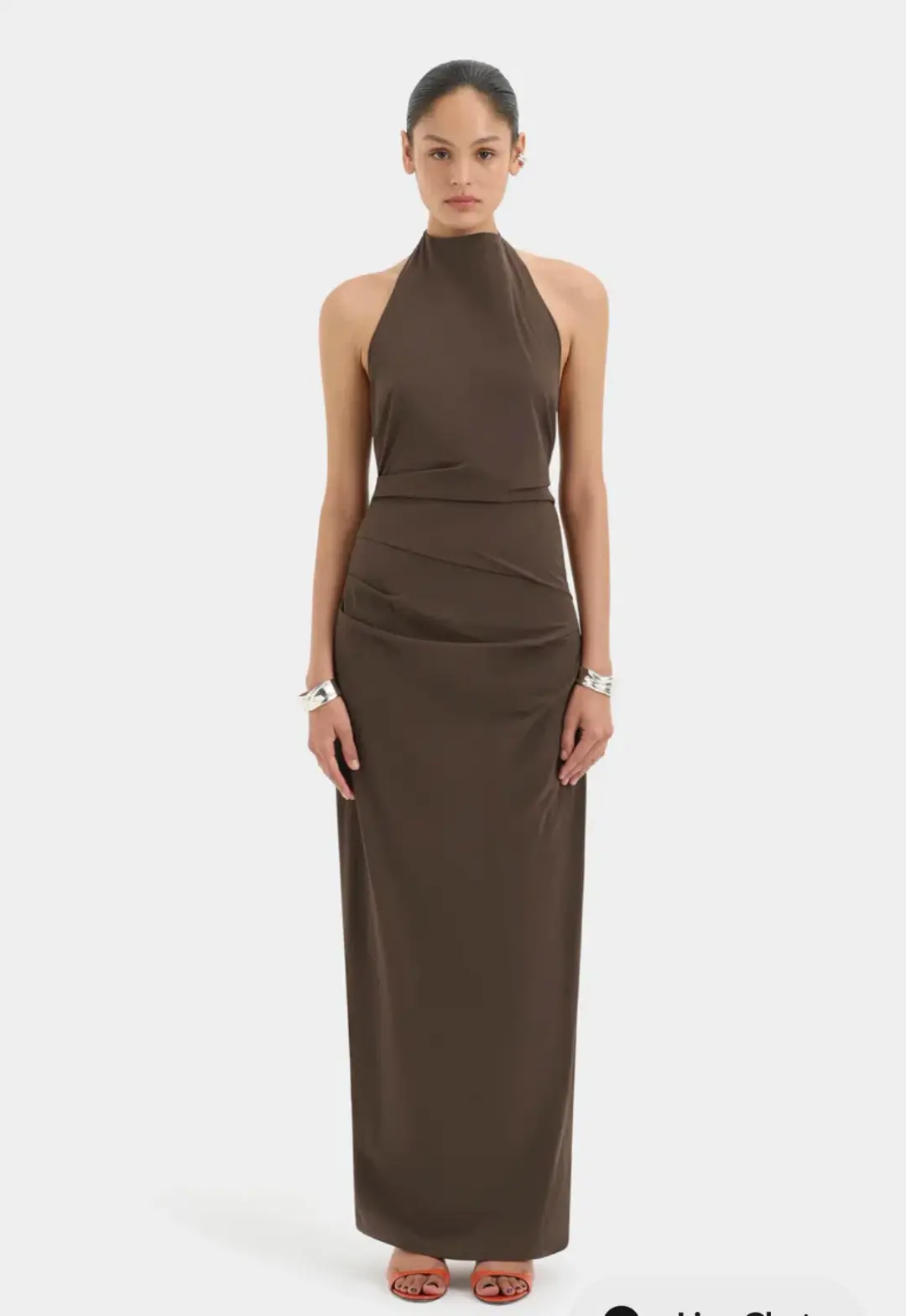 Sir the label sol halter maxi in mocha size 0 for rent on The Volte - main image