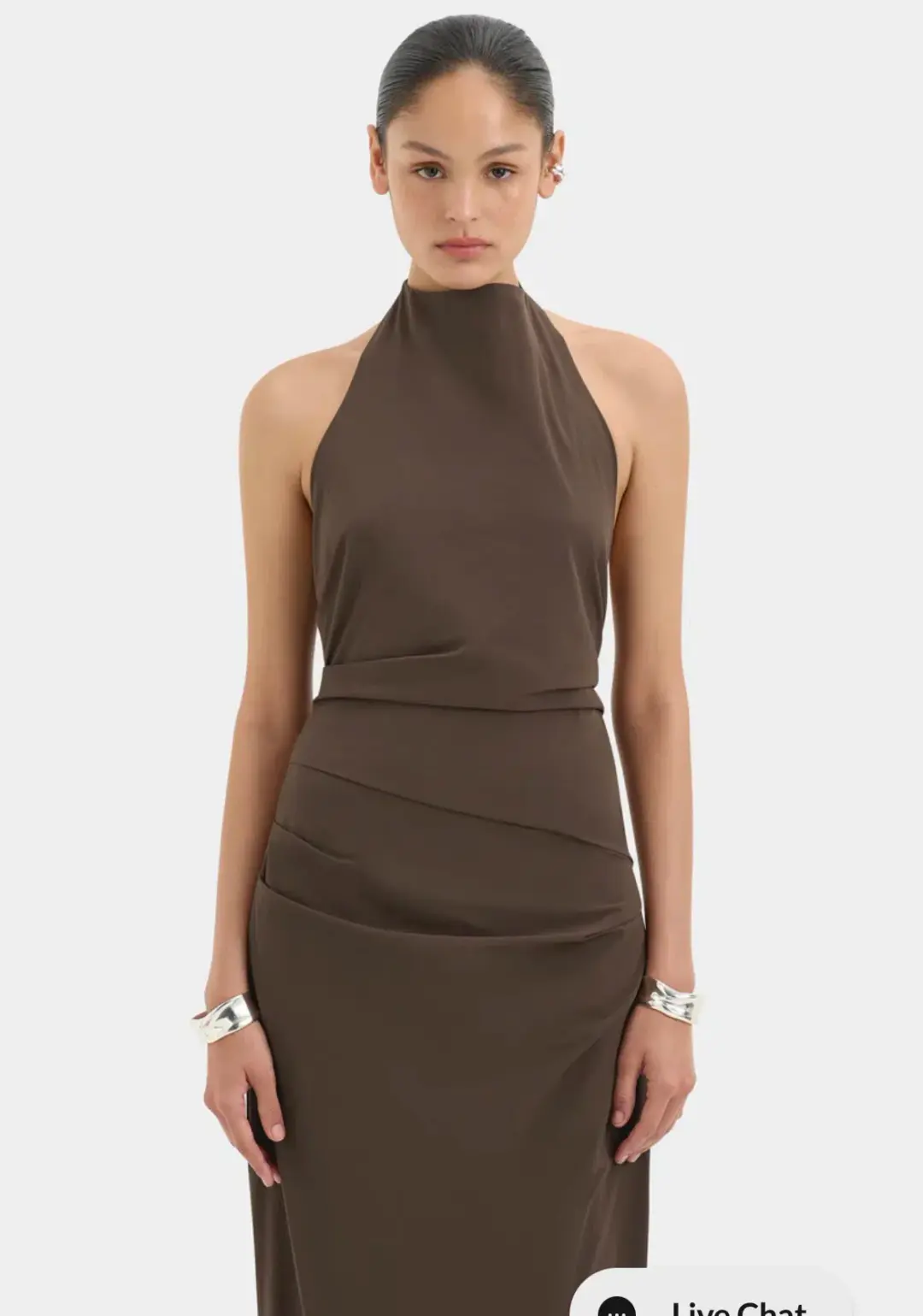 Sir the label sol halter maxi in mocha size 0 for rent on The Volte - main image