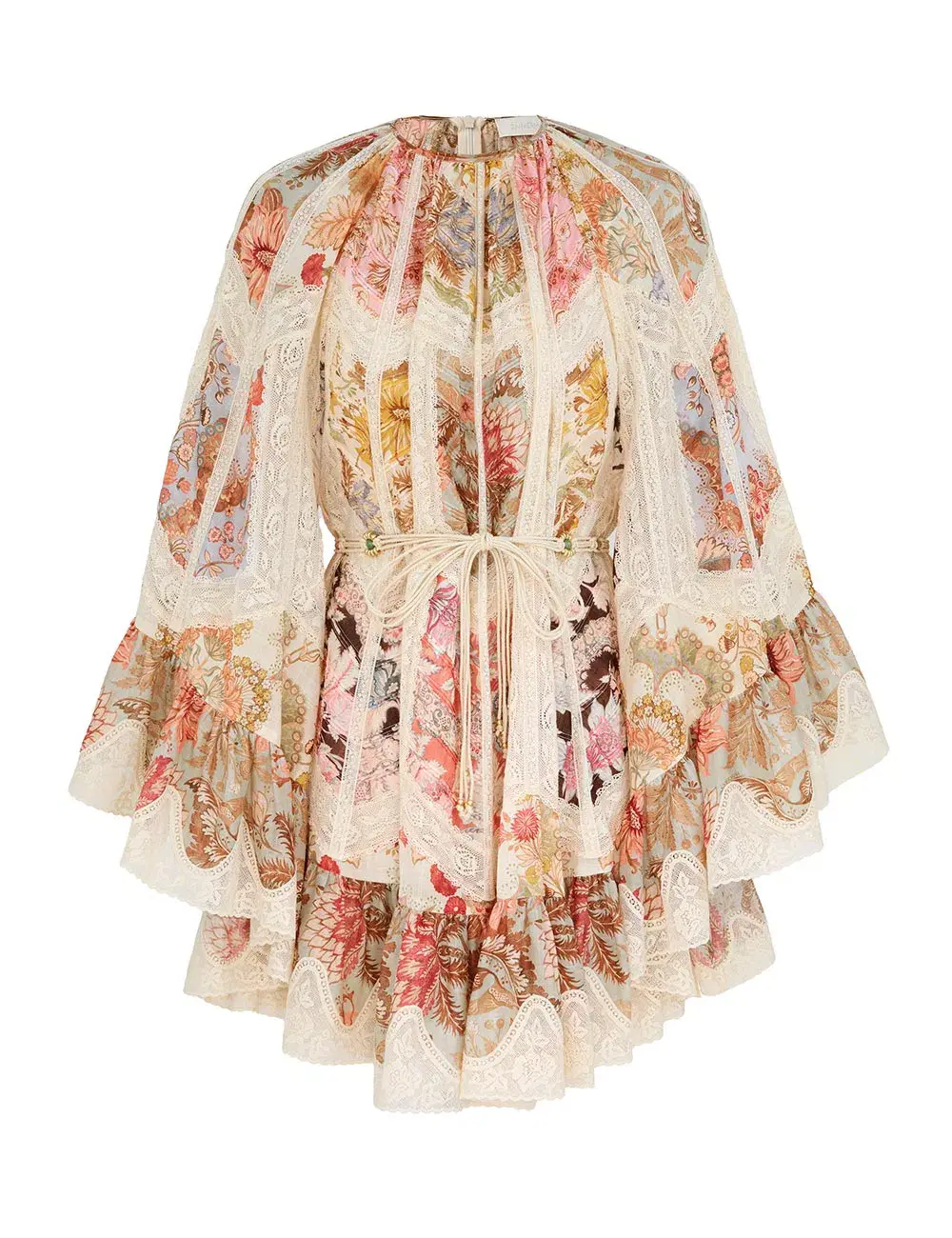 Zimmermann Daylight Flutter Dress Spliced Print Size 0 for rent on The Volte - main image