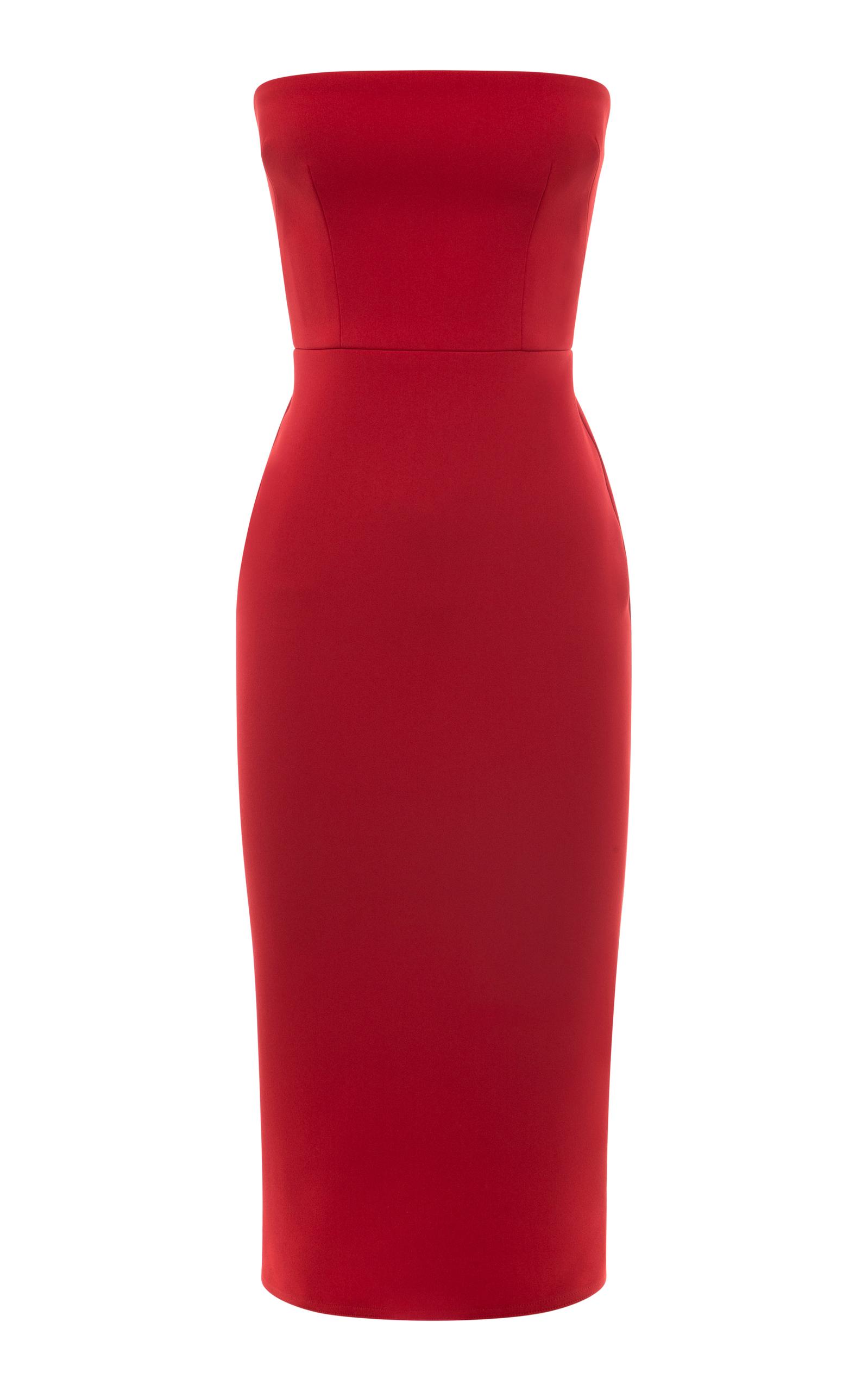 Alex Perry Myra Strapless Column Dress Red Size 8 - Image 5