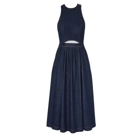 Zimmermann The Denim Racer Dress in Ink  - Image 6