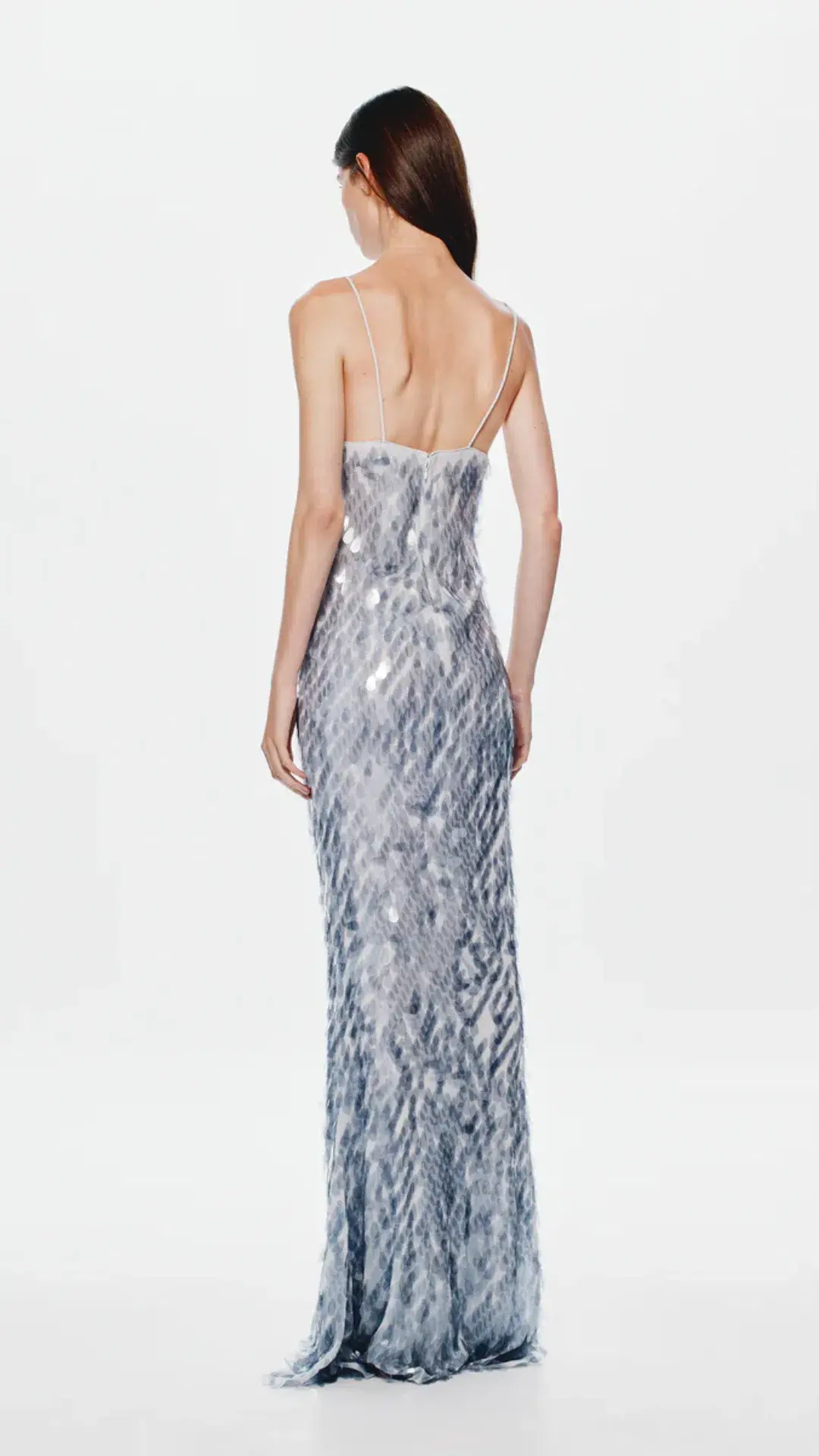 Misha The Sapphire Sequin Dress in Dove Grey Size M (10) - Image 4