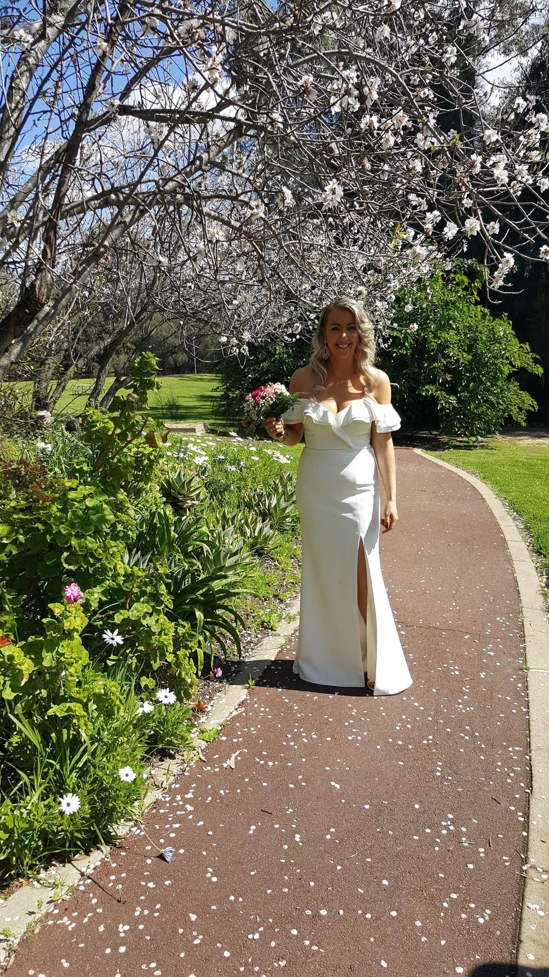 Sheike white maxi dress size 10 for rent on The Volte - main image