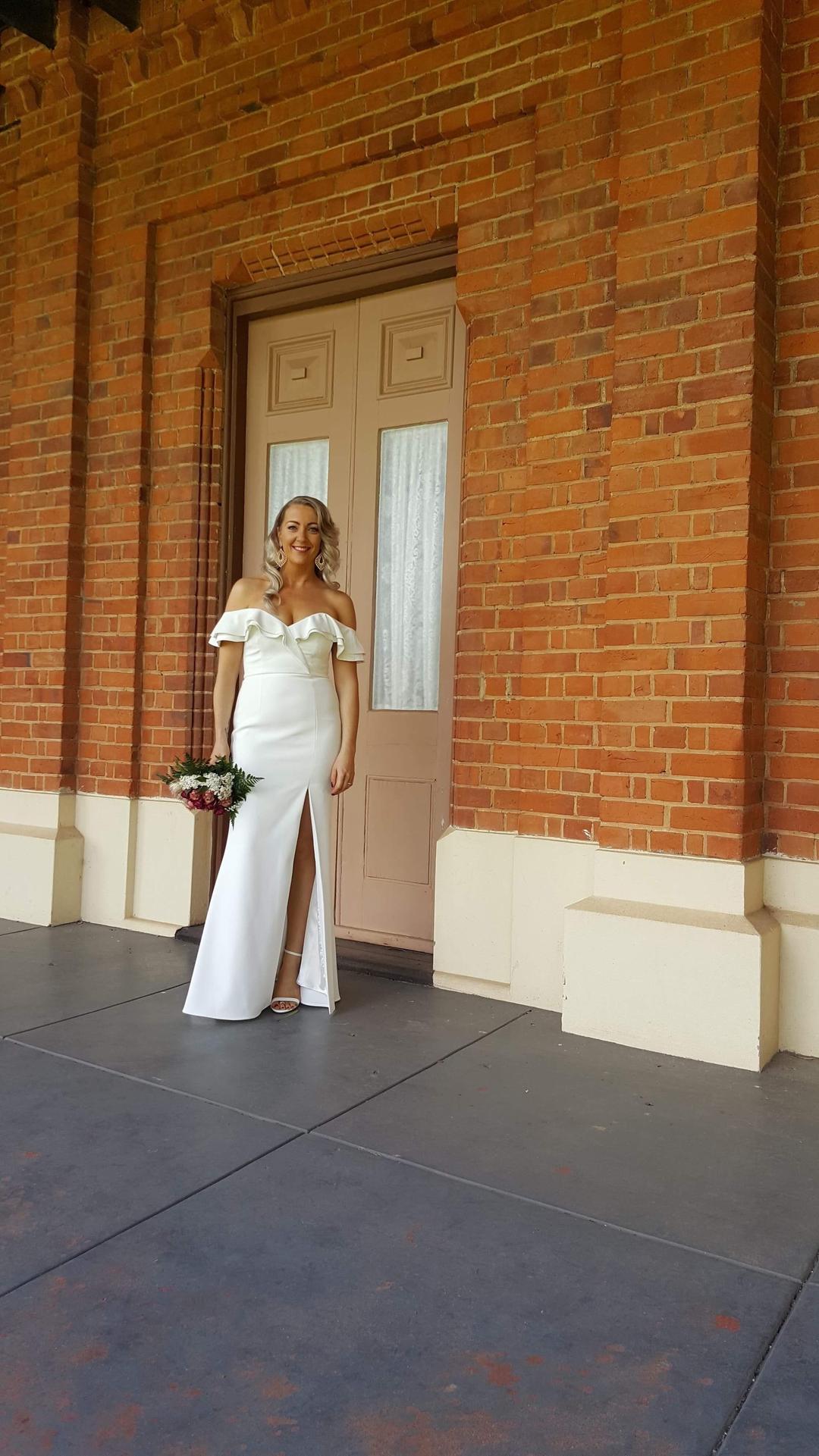 Sheike white maxi dress size 10 for rent on The Volte - main image