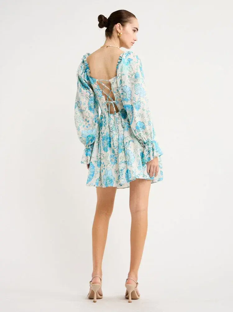 Kate Ford Nemea Tie Back Dress In Multi Size L/3 - Image 5