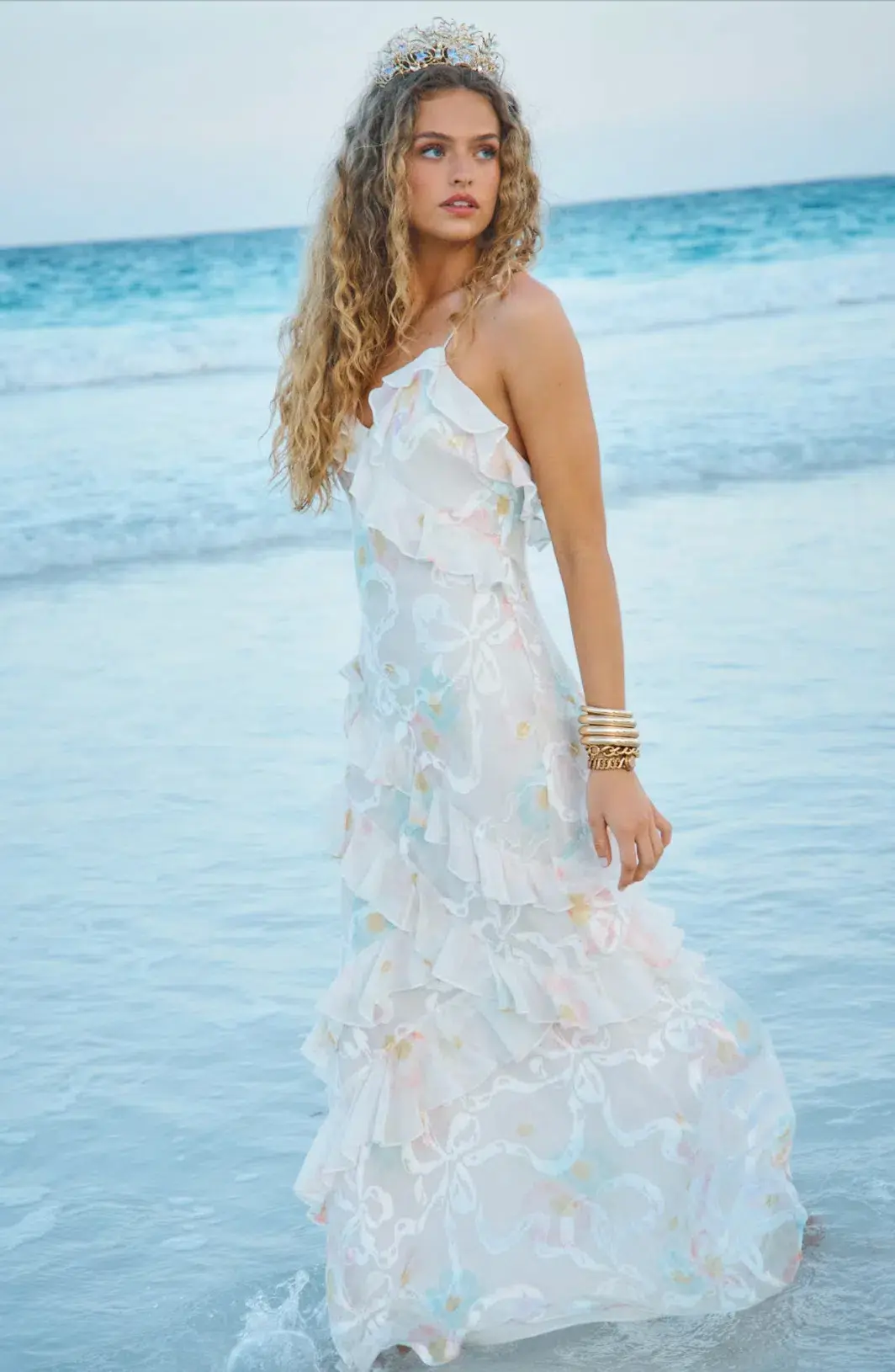 Loveshackfancy Rialto Silk-Blend Maxi Dress US4/S Fits AU6-10 for rent on The Volte - main image