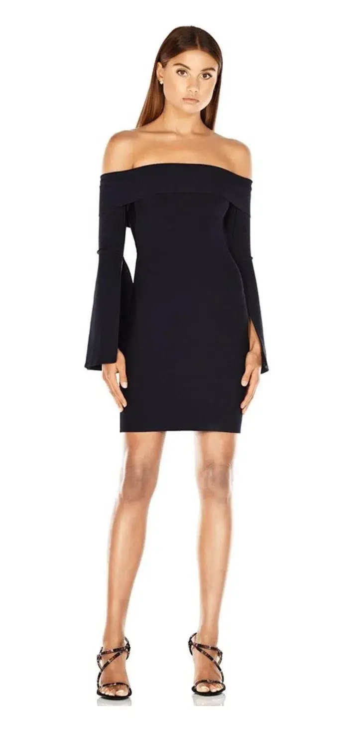 MISHA Rozie Bandage Dress Navy Size 12 - Image 1
