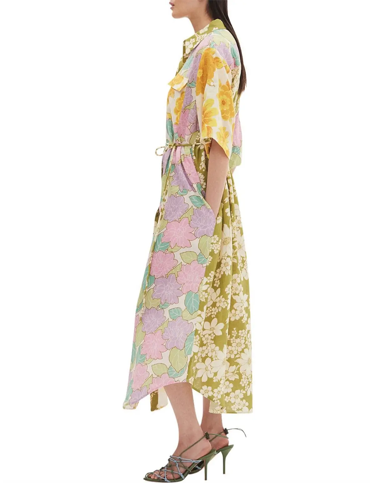 Elora Patchwork Shirt Dress - Image 3