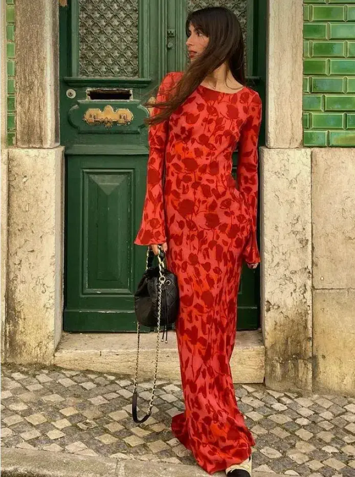 Realisation Par The Gia Maxi Dress in Havana Red Size 12 for rent on The Volte - main image