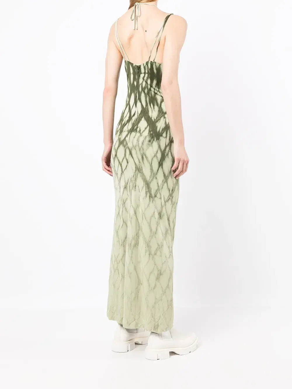 Dion Lee Shibori Gather Link Dress in Moss Size 10 - Image 4