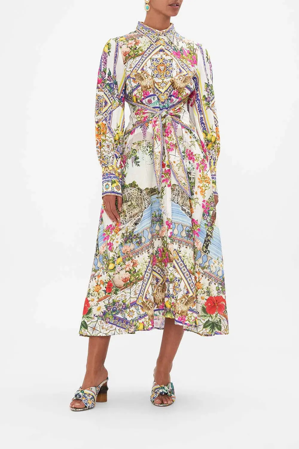 Waist tie shirt dress Almalfi Amores - Image 1