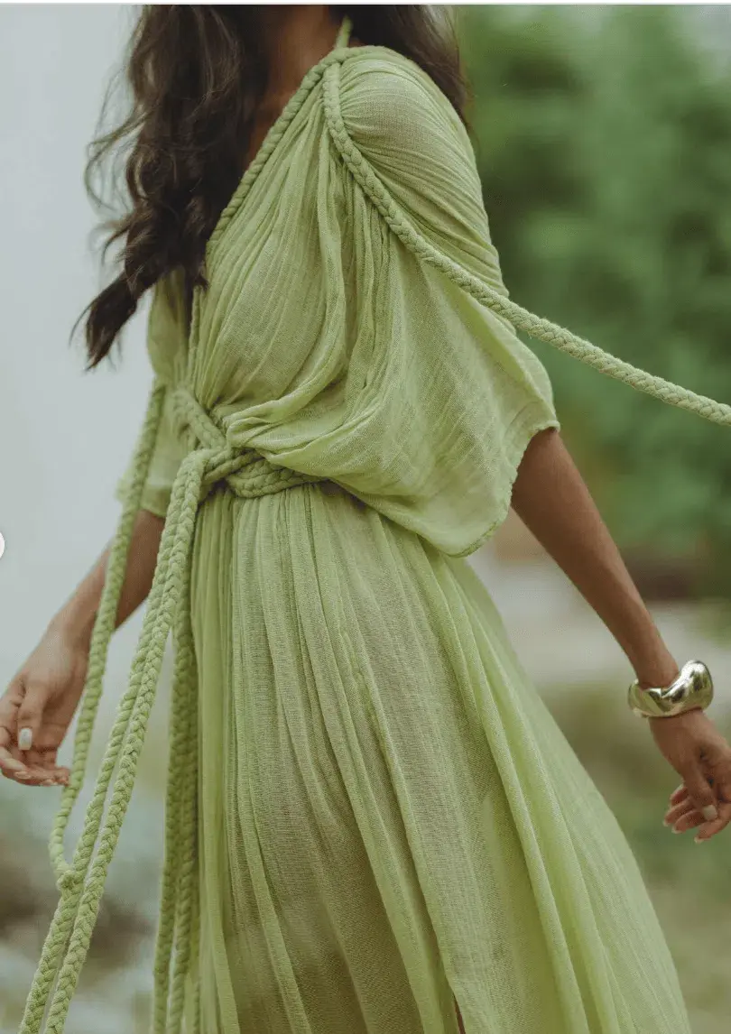 Ophellia Maxi Dress Sage - Image 3