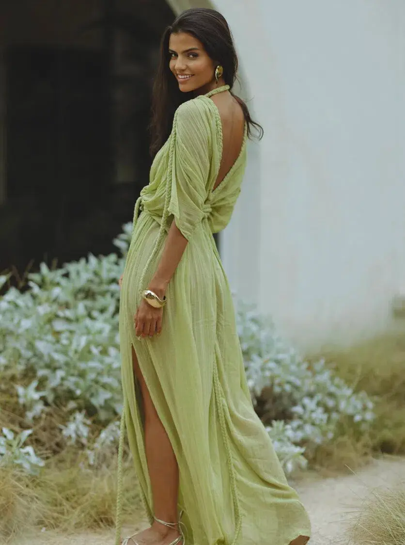 Ophellia Maxi Dress Sage - Image 2