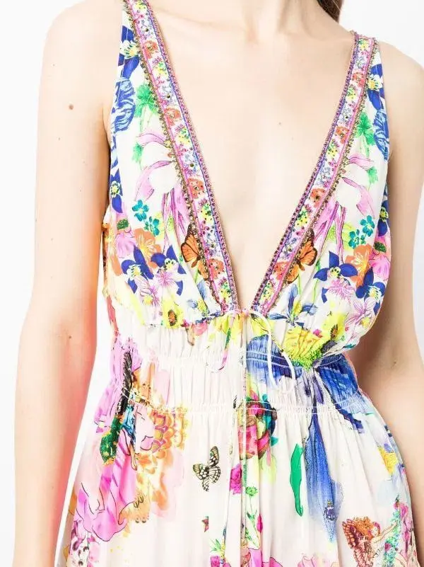 Fairy Gang Silk Shirred Waist Dress Long for rent on The Volte - main image