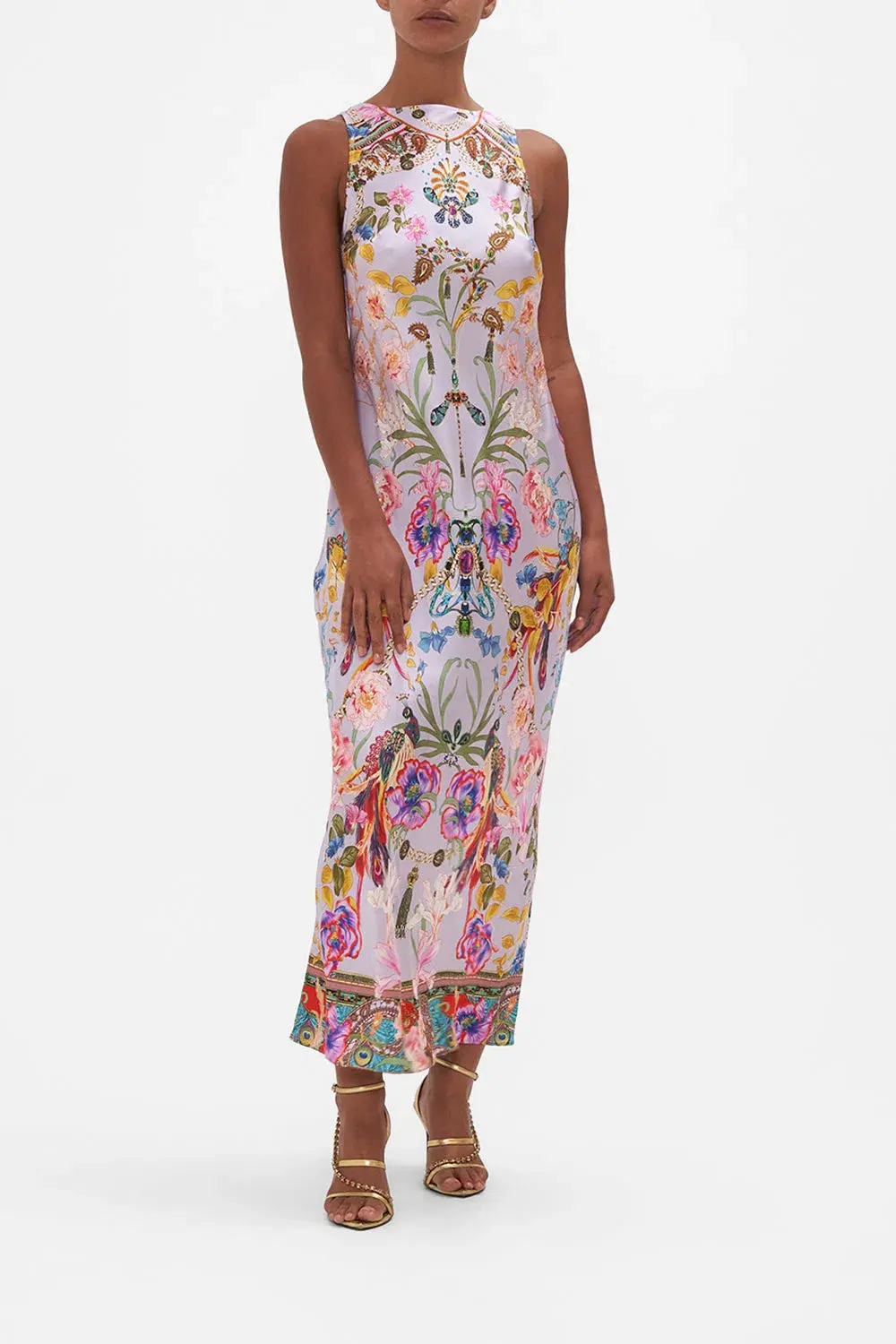 Natures Kaleidoscope Bias Slip With Draped Back - Image 6