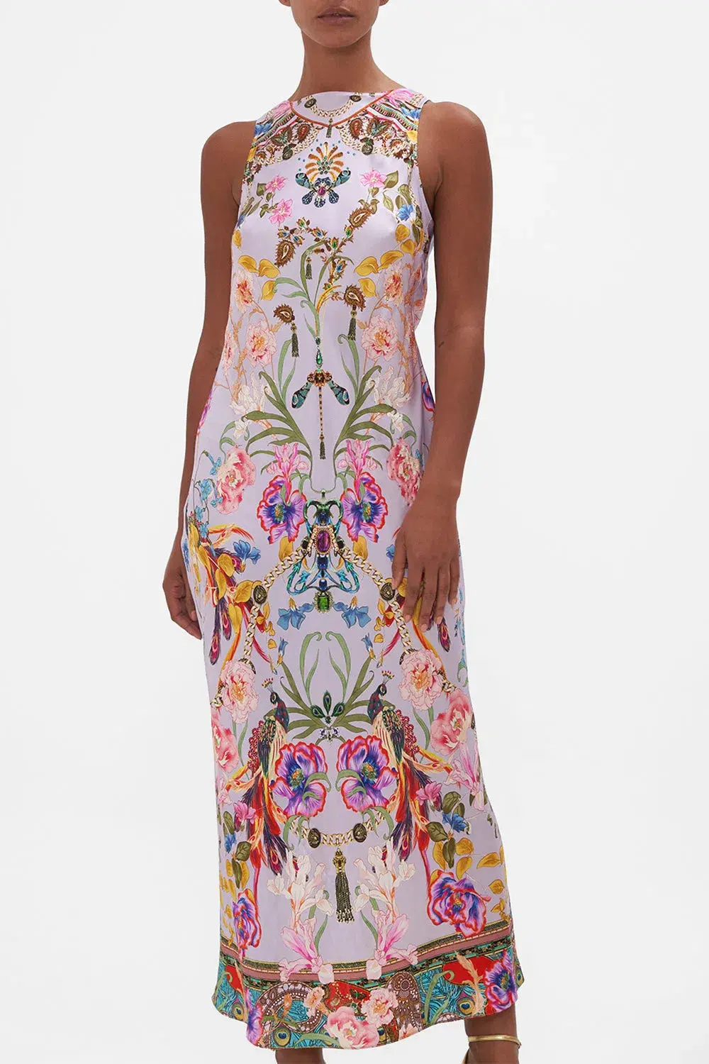 Natures Kaleidoscope Bias Slip With Draped Back - Image 1