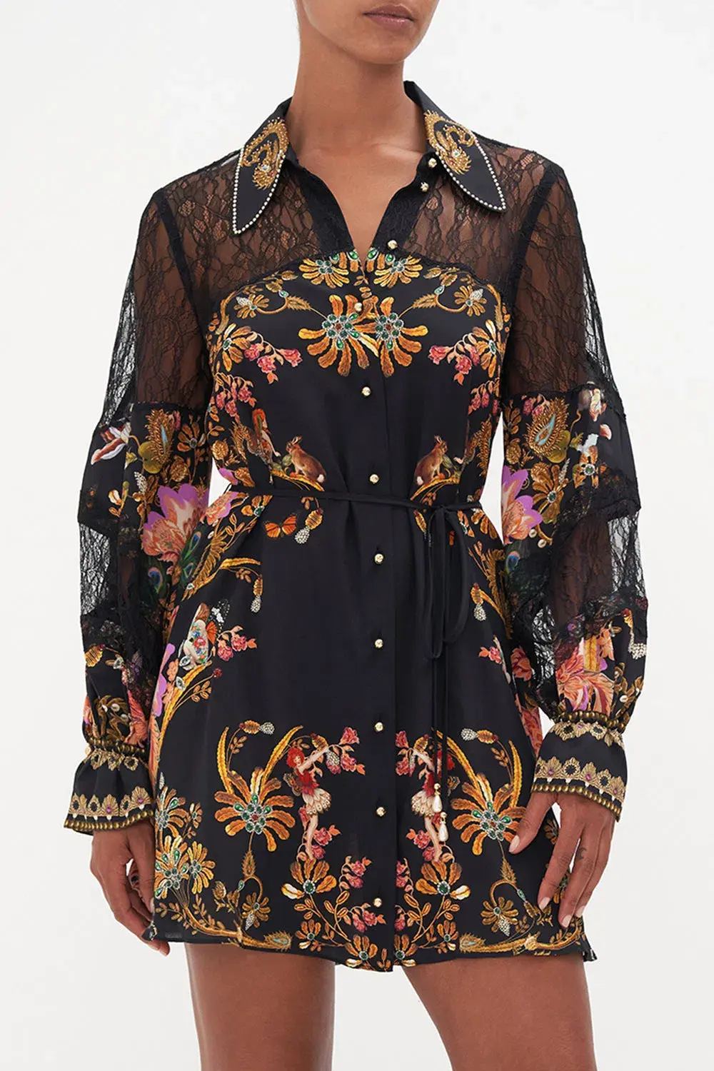 To Catch A Spider Shift Shirt Dress - Image 1