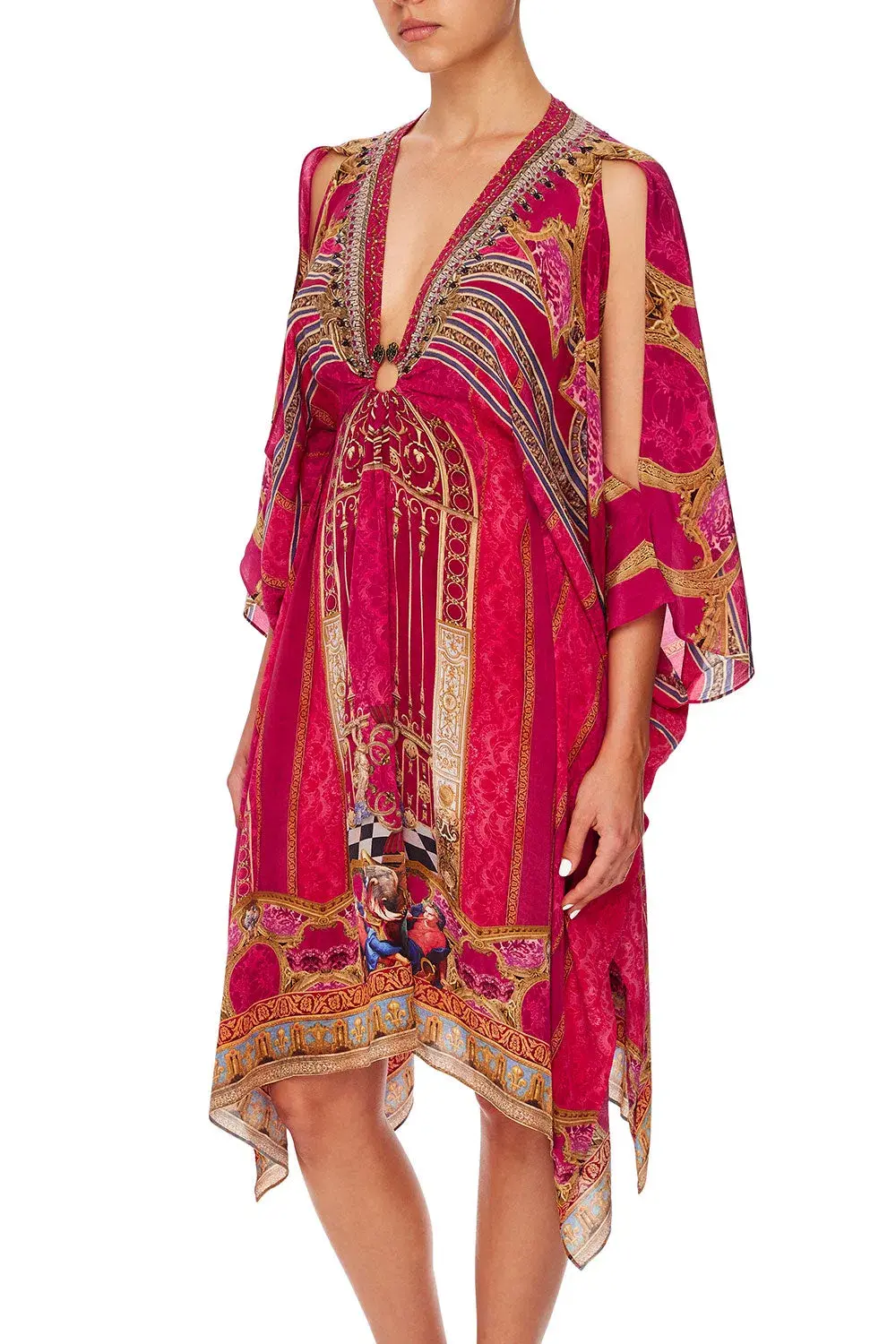 Loung Hour Short Kaftan With Hardware - Image 4
