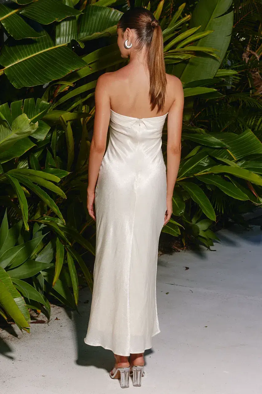 Leila Slip Dress Champagne for rent on The Volte - main image