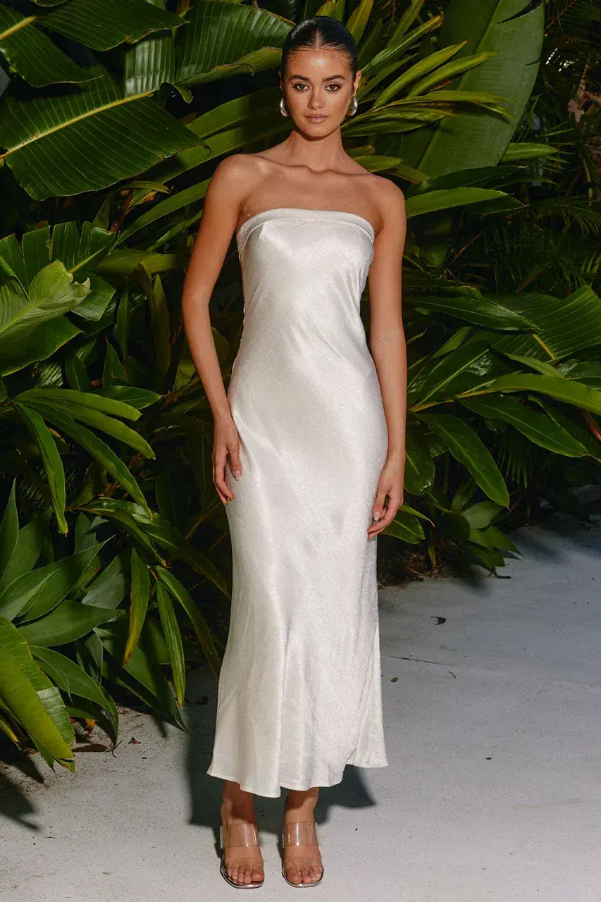 Leila Slip Dress Champagne - Image 1