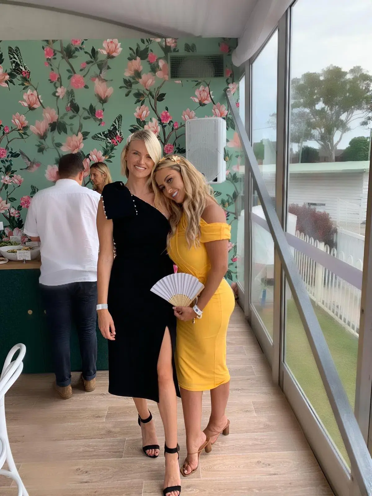 Yellow Off Shoulder Stretch Dress - Image 1