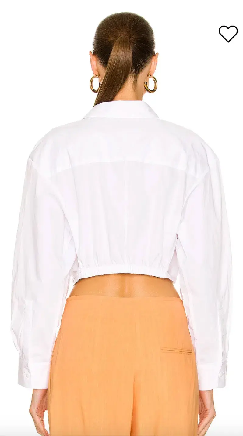 Resin Linked Crop Shirt White for rent on The Volte - main image